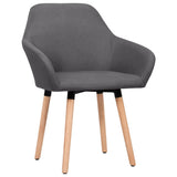 NNEVL Dining Chairs 2 pcs Dark Grey Fabric