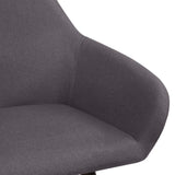 NNEVL Dining Chairs 2 pcs Dark Grey Fabric