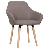 NNEVL Dining Chairs 2 pcs Taupe Fabric