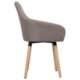 NNEVL Dining Chairs 2 pcs Taupe Fabric