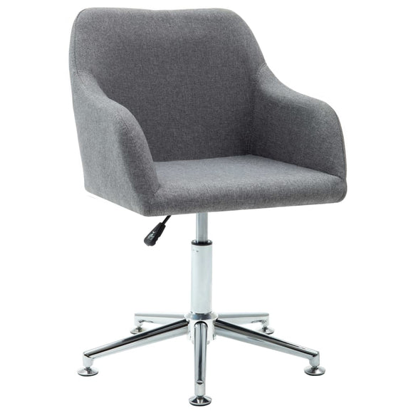 NNEVL Swivel Dining Chair Light Grey Fabric