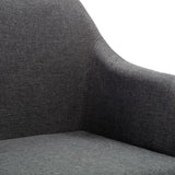 NNEVL Swivel Dining Chair Dark Grey Fabric