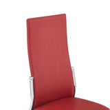 NNEVL Dining Chairs 2 pcs Red Faux Leather