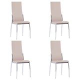 NNEVL Dining Chairs 4 pcs Cappuccino Faux Leather