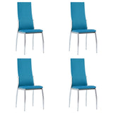 NNEVL Dining Chairs 4 pcs Blue Faux Leather