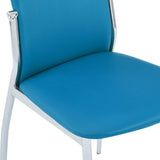 NNEVL Dining Chairs 4 pcs Blue Faux Leather