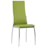 NNEVL Dining Chairs 2 pcs Green Faux Leather