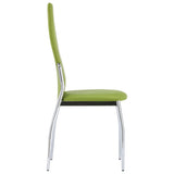 NNEVL Dining Chairs 2 pcs Green Faux Leather