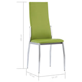 NNEVL Dining Chairs 2 pcs Green Faux Leather