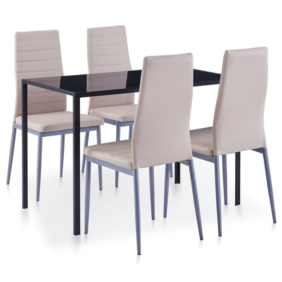 NNEVL Five Piece Dining Set Cappuccino