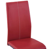 NNEVL Cantilever Dining Chairs 2 pcs Red Faux Leather