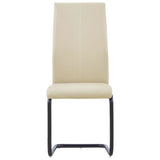 NNEVL Cantilever Dining Chairs 2 pcs Cappuccino Faux Leather