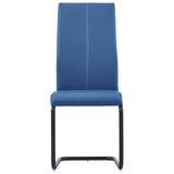 NNEVL Dining Chairs 2 pcs Blue Faux Leather