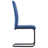 NNEVL Dining Chairs 2 pcs Blue Faux Leather