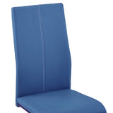 NNEVL Dining Chairs 2 pcs Blue Faux Leather
