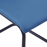 NNEVL Dining Chairs 2 pcs Blue Faux Leather