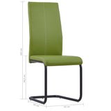 NNEVL  Dining Chairs 4 pcs Green Faux Leather