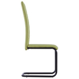 NNEVL Cantilever Dining Chairs 2 pcs Green Fabric
