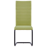 NNEVL Cantilever Dining Chairs 4 pcs Green Fabric