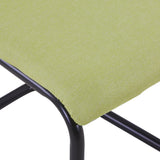 NNEVL Cantilever Dining Chairs 4 pcs Green Fabric