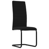 NNEVL Cantilever Dining Chairs 2 pcs Black Fabric
