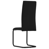NNEVL Cantilever Dining Chairs 2 pcs Black Fabric