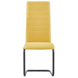 NNEVL Dining Chairs 2 pcs Yellow Fabric