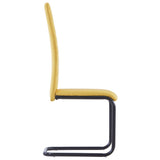 NNEVL Dining Chairs 2 pcs Yellow Fabric