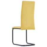 NNEVL Dining Chairs 2 pcs Yellow Fabric