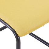 NNEVL Dining Chairs 2 pcs Yellow Fabric