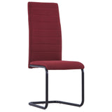 NNEVL Cantilever Dining Chairs 4 pcs Wine Fabric