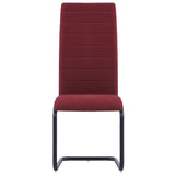 NNEVL Cantilever Dining Chairs 4 pcs Wine Fabric
