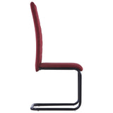 NNEVL Cantilever Dining Chairs 4 pcs Wine Fabric