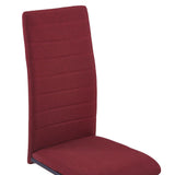 NNEVL Cantilever Dining Chairs 4 pcs Wine Fabric