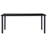NNEVL Dining Table Black 180x90x75 cm Tempered Glass