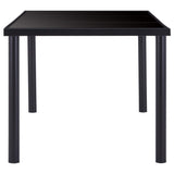 NNEVL Dining Table Black 180x90x75 cm Tempered Glass