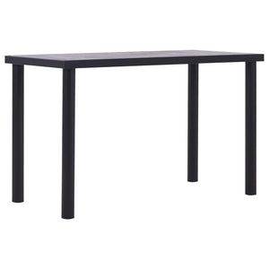 NNEVL Dining Table Black and Concrete Grey 120x60x75 cm MDF