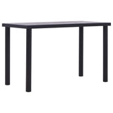 NNEVL Dining Table Black and Concrete Grey 120x60x75 cm MDF