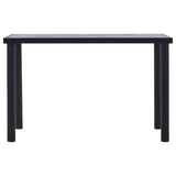 NNEVL Dining Table Black and Concrete Grey 120x60x75 cm MDF