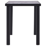 NNEVL Dining Table Black and Concrete Grey 120x60x75 cm MDF
