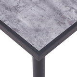 NNEVL Dining Table Black and Concrete Grey 120x60x75 cm MDF
