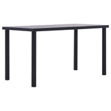 NNEVL Dining Table Black and Concrete Grey 140x70x75 cm MDF