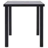 NNEVL Dining Table Black and Concrete Grey 140x70x75 cm MDF