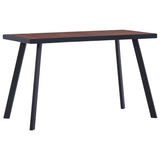 NNEVL Dining Table Dark Wood and Black 120x60x75 cm MDF