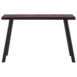 NNEVL Dining Table Dark Wood and Black 120x60x75 cm MDF