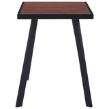 NNEVL Dining Table Dark Wood and Black 120x60x75 cm MDF