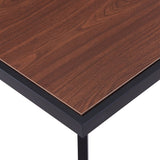 NNEVL Dining Table Dark Wood and Black 120x60x75 cm MDF