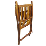 NNEVL Folding Outdoor Chairs 4 pcs Solid Wood Acacia