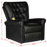 NNEVL Massage Recliner Chair Black Faux Leather