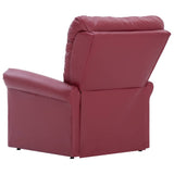 NNEVL Massage Recliner Chair Wine Red Faux Leather